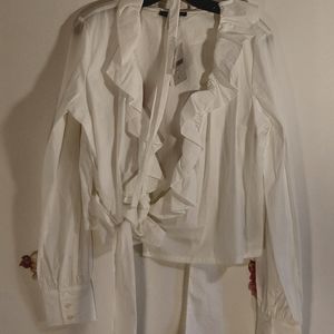 Forever 21 women's white top sz Large